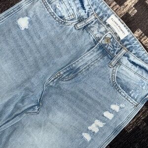 Flying Monkey Split Raw Hem Wide Leg Jeans Size 25